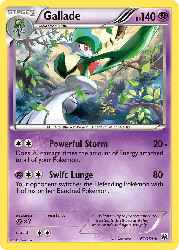 Gallade (61/135) [Black & White: Plasma Storm] | Fandemonia Ltd