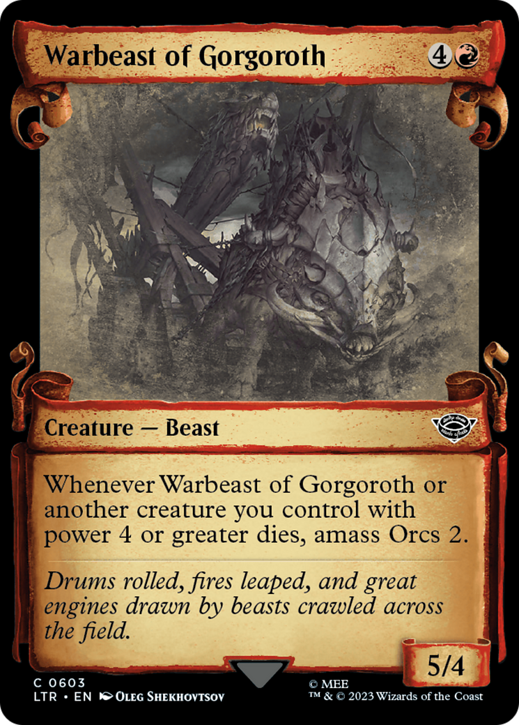 Warbeast of Gorgoroth [The Lord of the Rings: Tales of Middle-Earth Showcase Scrolls] | Fandemonia Ltd