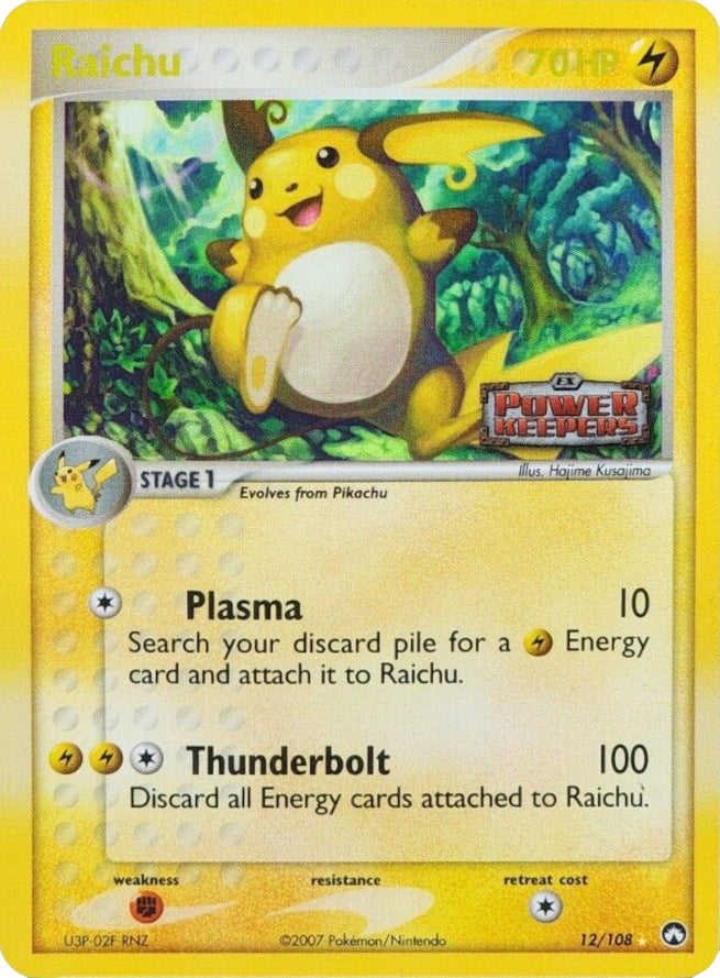 Raichu (12/108) (Stamped) [EX: Power Keepers] | Fandemonia Ltd