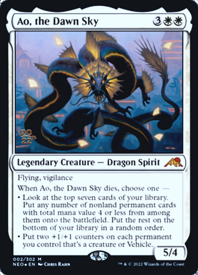 Ao, the Dawn Sky [Kamigawa: Neon Dynasty Prerelease Promos] | Fandemonia Ltd