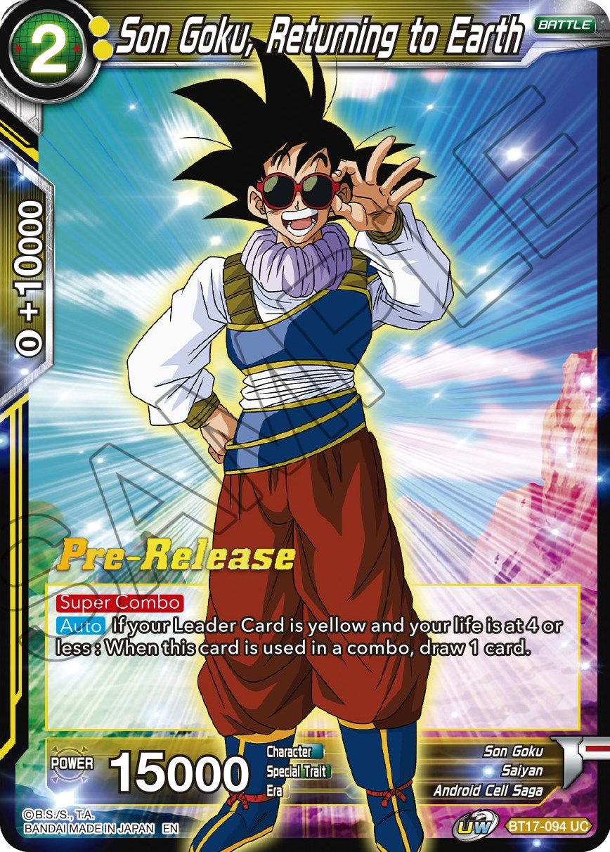 Son Goku, Returning to Earth (BT17-094) [Ultimate Squad Prerelease Promos] | Fandemonia Ltd