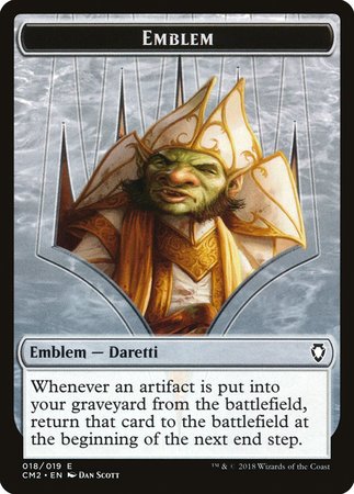 Emblem - Daretti, Scrap Savant [Commander Anthology Volume II Tokens] | Fandemonia Ltd