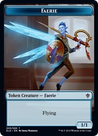 Faerie // Food (17) Double-sided Token [Throne of Eldraine Tokens] | Fandemonia Ltd