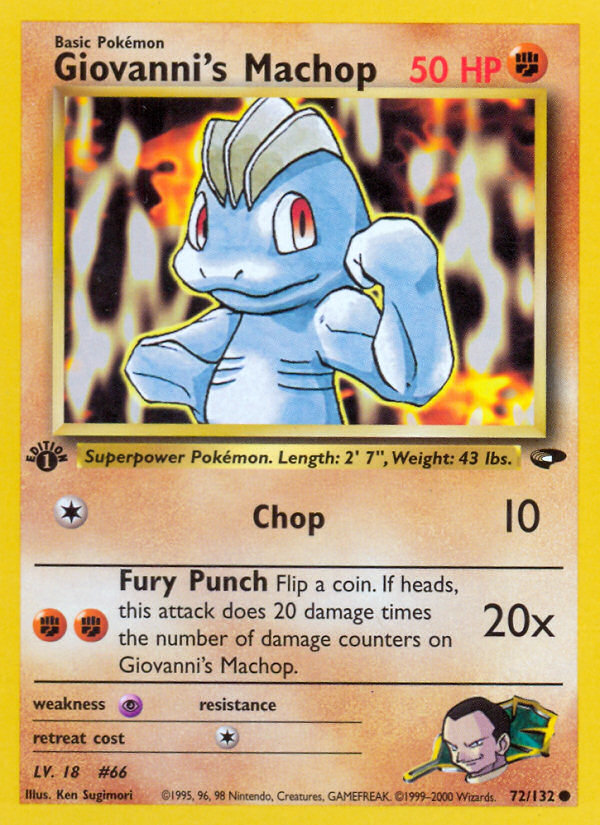 Giovanni's Machop (72/132) [Gym Challenge 1st Edition] | Fandemonia Ltd