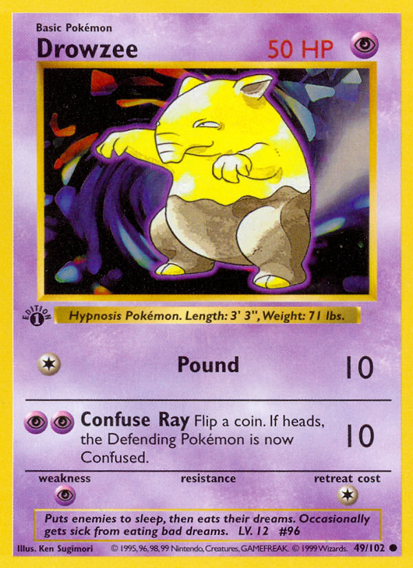 Drowzee (49/102) (Shadowless) [Base Set 1st Edition] | Fandemonia Ltd