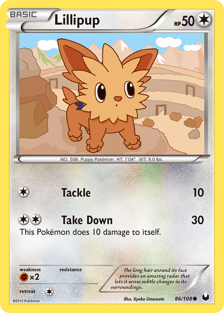 Lillipup (86/108) [Black & White: Dark Explorers] | Fandemonia Ltd