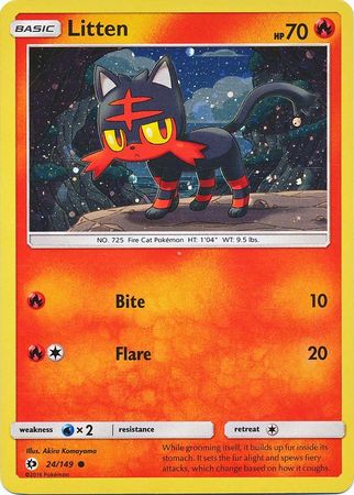 Litten (24/149) (Cosmos Holo) [Sun & Moon: Base Set] | Fandemonia Ltd