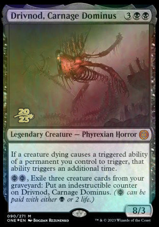 Drivnod, Carnage Dominus [Phyrexia: All Will Be One Prerelease Promos] | Fandemonia Ltd