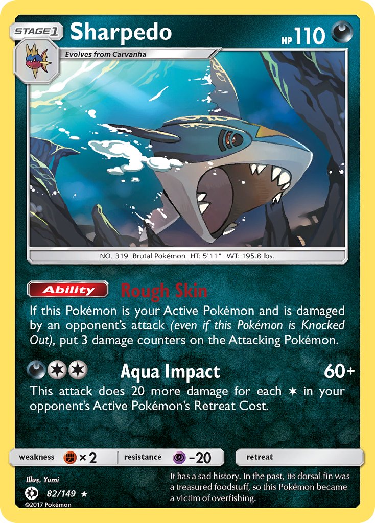 Sharpedo (82/149) (Cosmos Holo) (Blister Exclusive) [Sun & Moon: Base Set] | Fandemonia Ltd