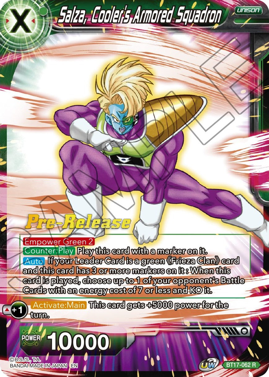 Salza, Cooler's Armored Squadron (BT17-062) [Ultimate Squad Prerelease Promos] | Fandemonia Ltd