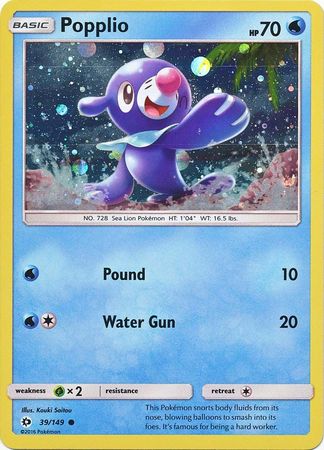 Popplio (39/149) (Cosmos Holo) [Sun & Moon: Base Set] | Fandemonia Ltd