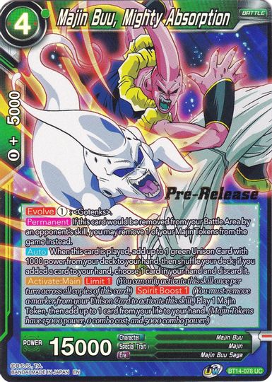 Majin Buu, Mighty Absorption (BT14-078) [Cross Spirits Prerelease Promos] | Fandemonia Ltd