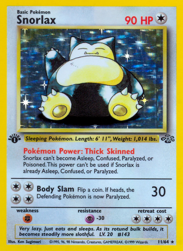 Snorlax (11/64) [Jungle 1st Edition] | Fandemonia Ltd