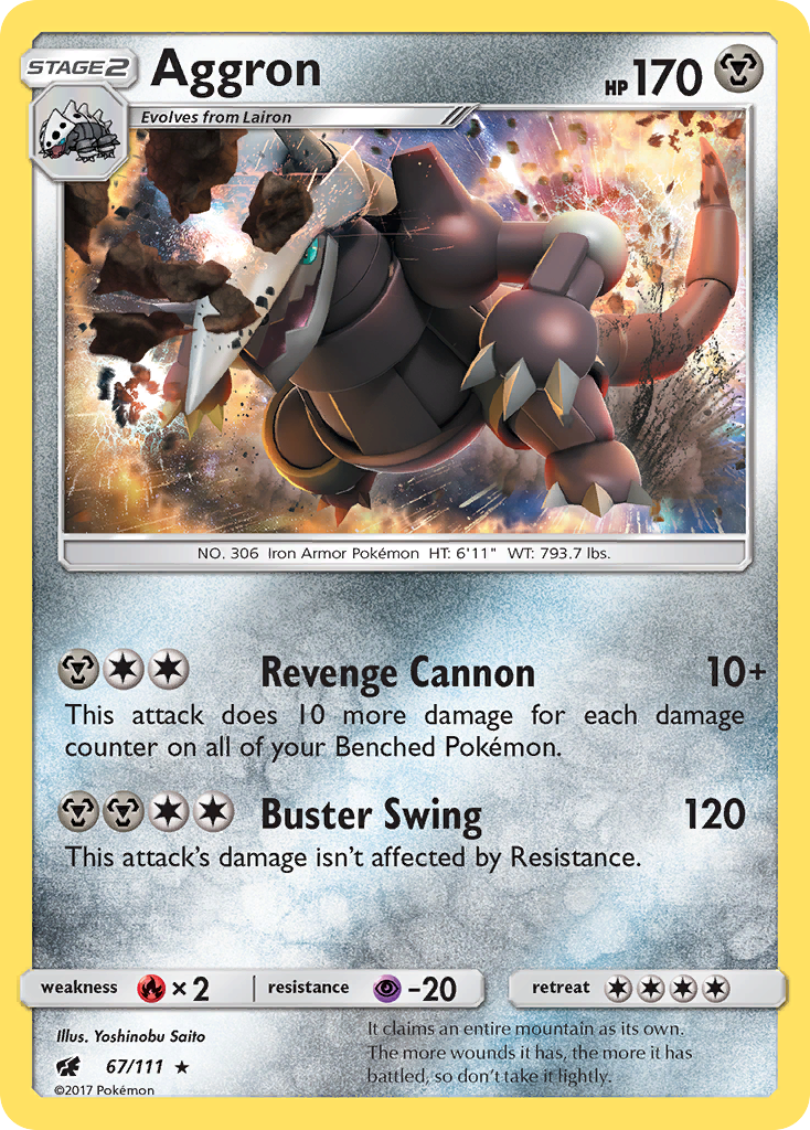 Aggron (67/111) [Sun & Moon: Crimson Invasion] | Fandemonia Ltd