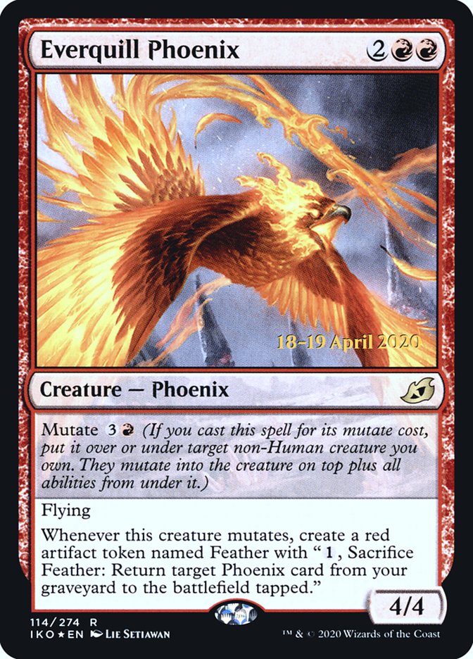 Everquill Phoenix  [Ikoria: Lair of Behemoths Prerelease Promos] | Fandemonia Ltd