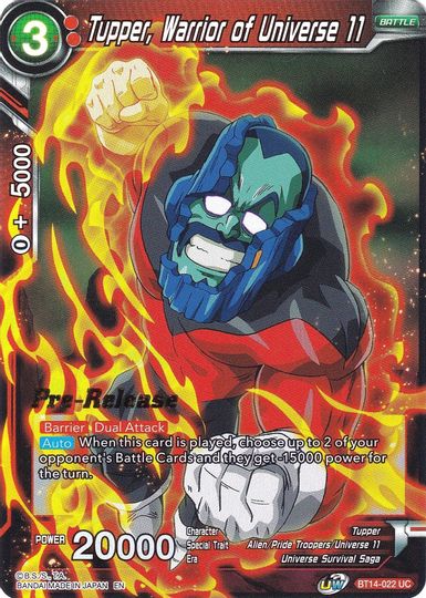 Tupper, Warrior of Universe 11 (BT14-022) [Cross Spirits Prerelease Promos] | Fandemonia Ltd