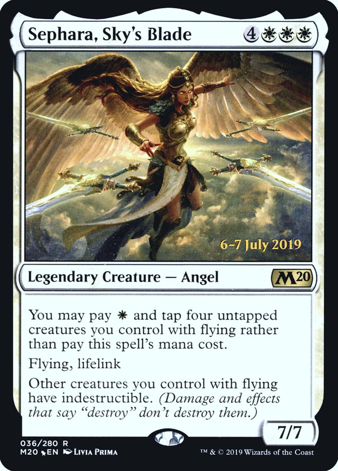 Sephara, Sky's Blade  [Core Set 2020 Prerelease Promos] | Fandemonia Ltd