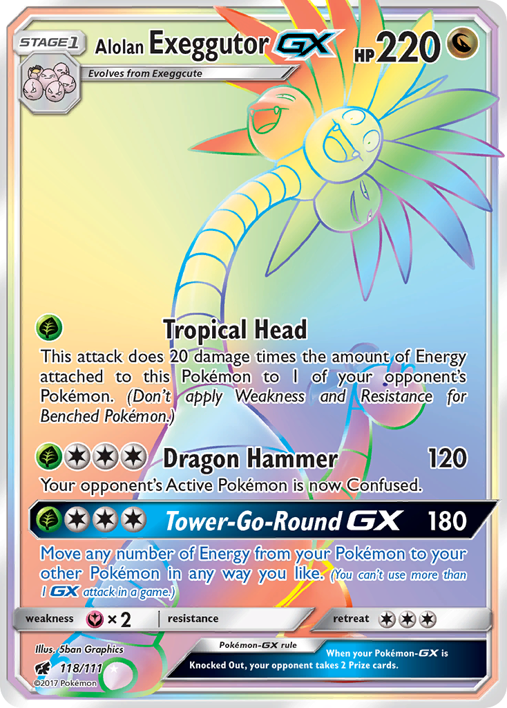 Alolan Exeggutor GX (118/111) [Sun & Moon: Crimson Invasion] | Fandemonia Ltd