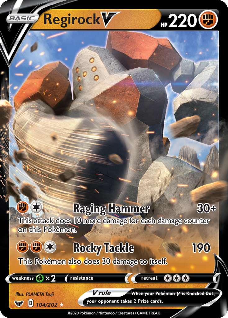 Regirock V (104/202) [Sword & Shield: Base Set] | Fandemonia Ltd