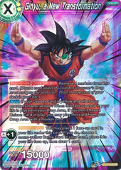 Ginyu, a New Transformation [BT12-088] | Fandemonia Ltd