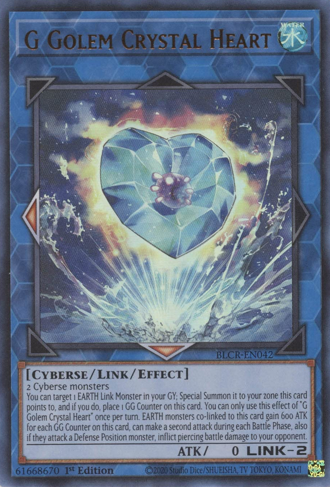 G Golem Crystal Heart [BLCR-EN042] Ultra Rare | Fandemonia Ltd