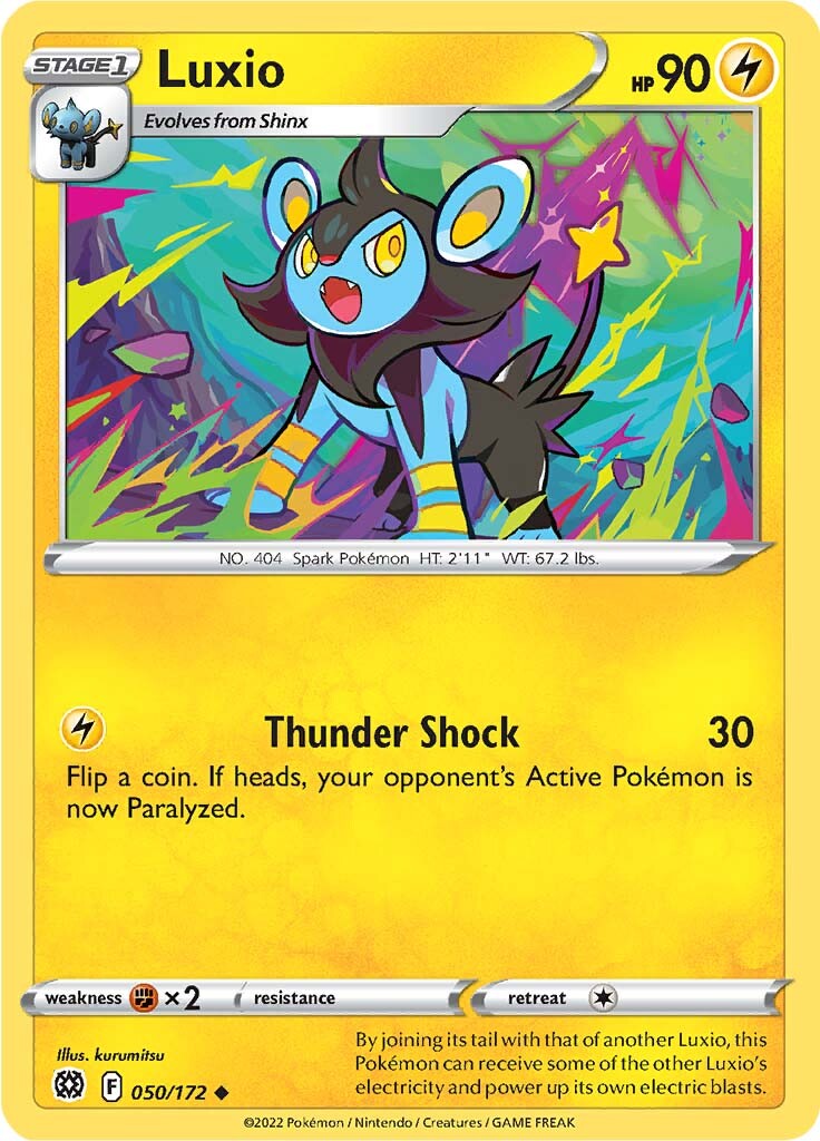 Luxio (050/172) [Sword & Shield: Brilliant Stars] | Fandemonia Ltd