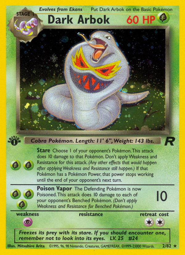 Dark Arbok (2/82) [Team Rocket 1st Edition] | Fandemonia Ltd