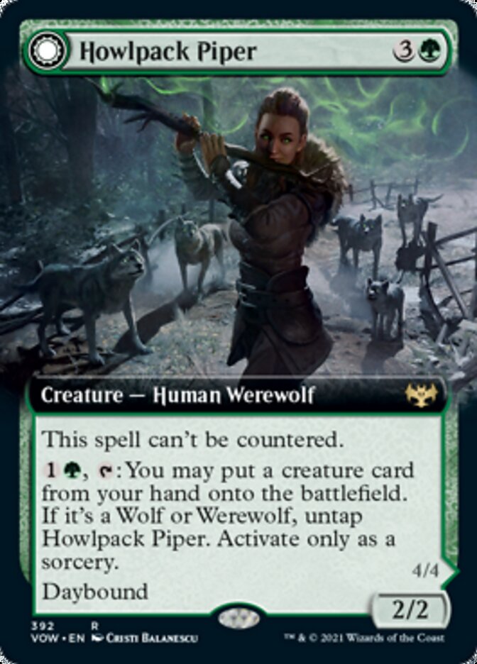 Howlpack Piper // Wildsong Howler (Extended) [Innistrad: Crimson Vow] | Fandemonia Ltd