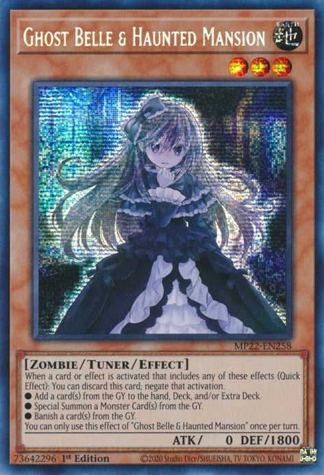 Ghost Belle & Haunted Mansion [MP22-EN258] Prismatic Secret Rare | Fandemonia Ltd