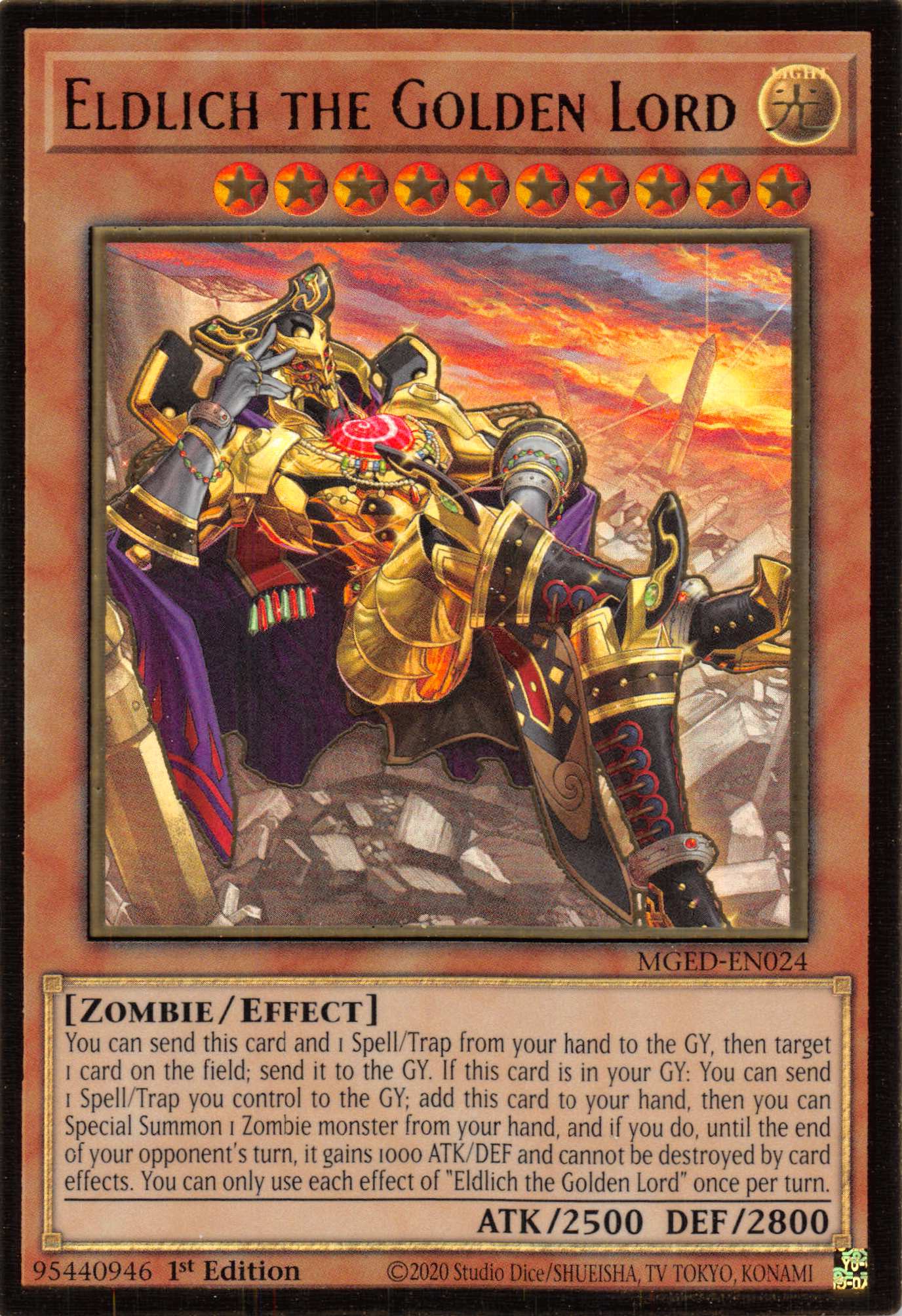 Eldlich the Golden Lord (Alternate Art) [MGED-EN024] Gold Rare | Fandemonia Ltd