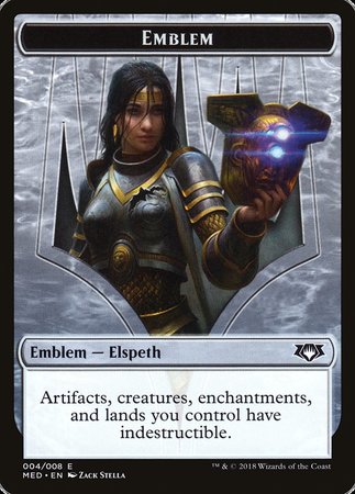 Emblem - Elspeth, Knight-Errant [Mythic Edition Tokens] | Fandemonia Ltd