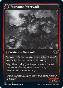 Fearful Villager // Fearsome Werewolf [Innistrad: Double Feature] | Fandemonia Ltd