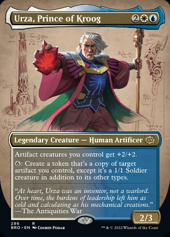 Urza, Prince of Kroog (Borderless Alternate Art) [The Brothers' War] | Fandemonia Ltd