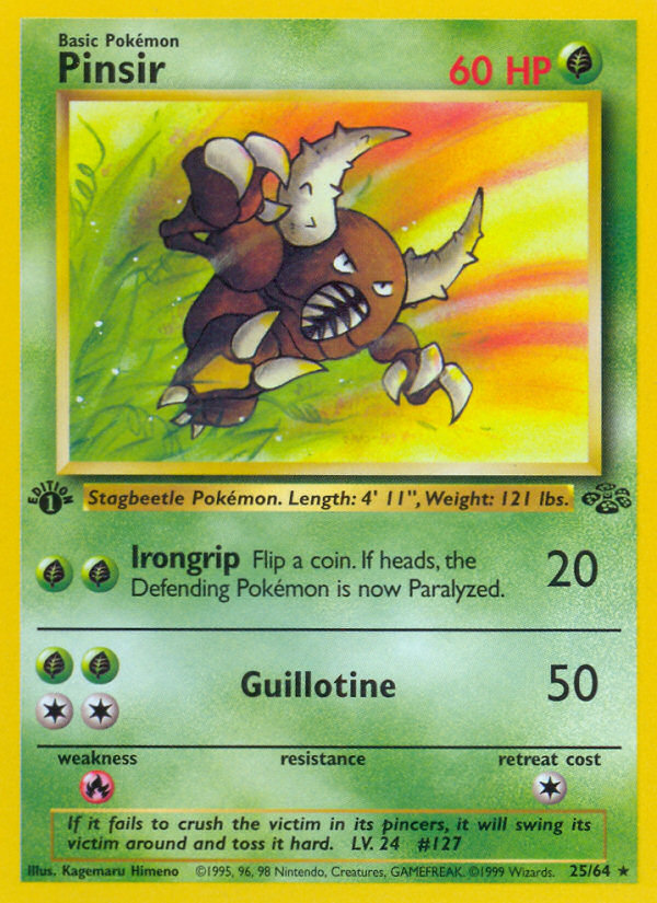 Pinsir (25/64) [Jungle 1st Edition] | Fandemonia Ltd