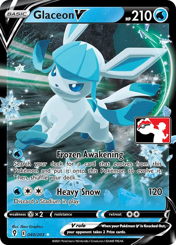 Glaceon V (040/203) [Prize Pack Series One] | Fandemonia Ltd