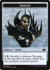 Ob Nixilis of the Black Oath Emblem // Zombie (016/036) Double-sided Token [Commander 2014 Tokens] | Fandemonia Ltd