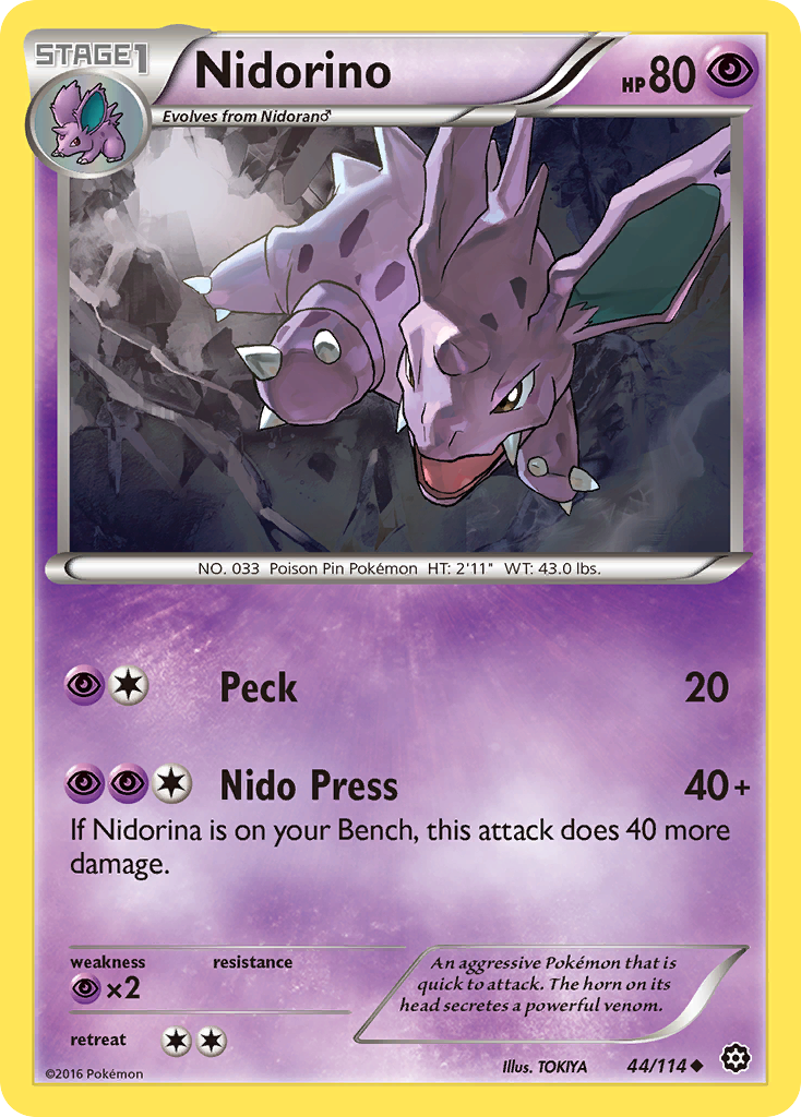 Nidorino (44/114) [XY: Steam Siege] | Fandemonia Ltd