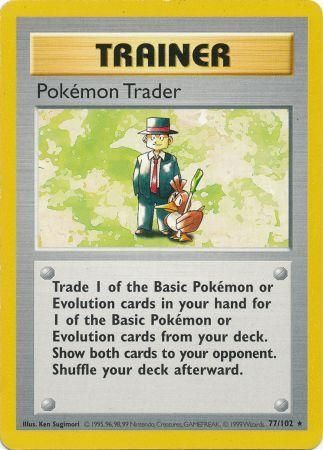 Pokemon Trader (77/102) [Base Set Shadowless Unlimited] | Fandemonia Ltd