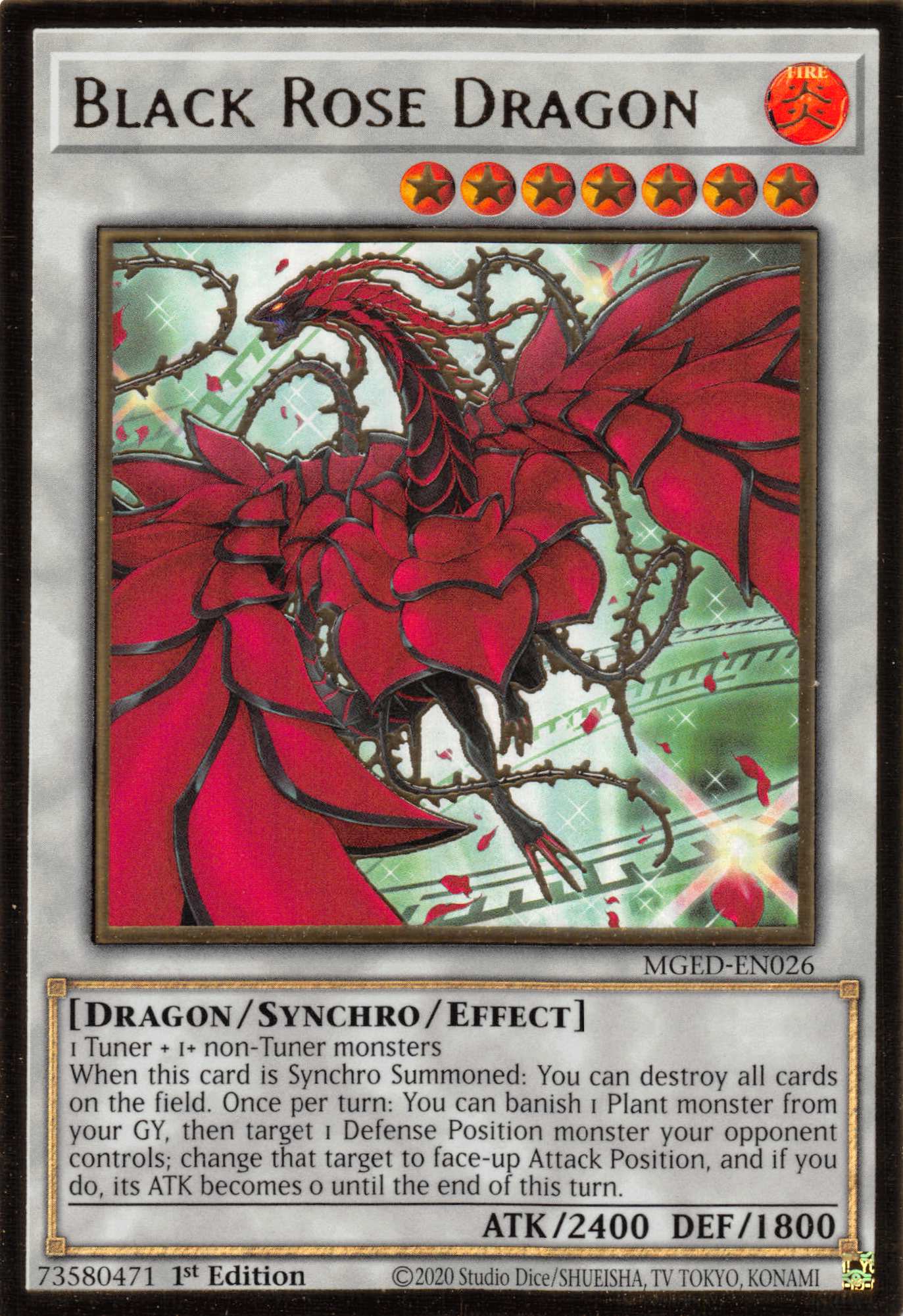 Black Rose Dragon (Alternate Art) [MGED-EN026] Gold Rare | Fandemonia Ltd