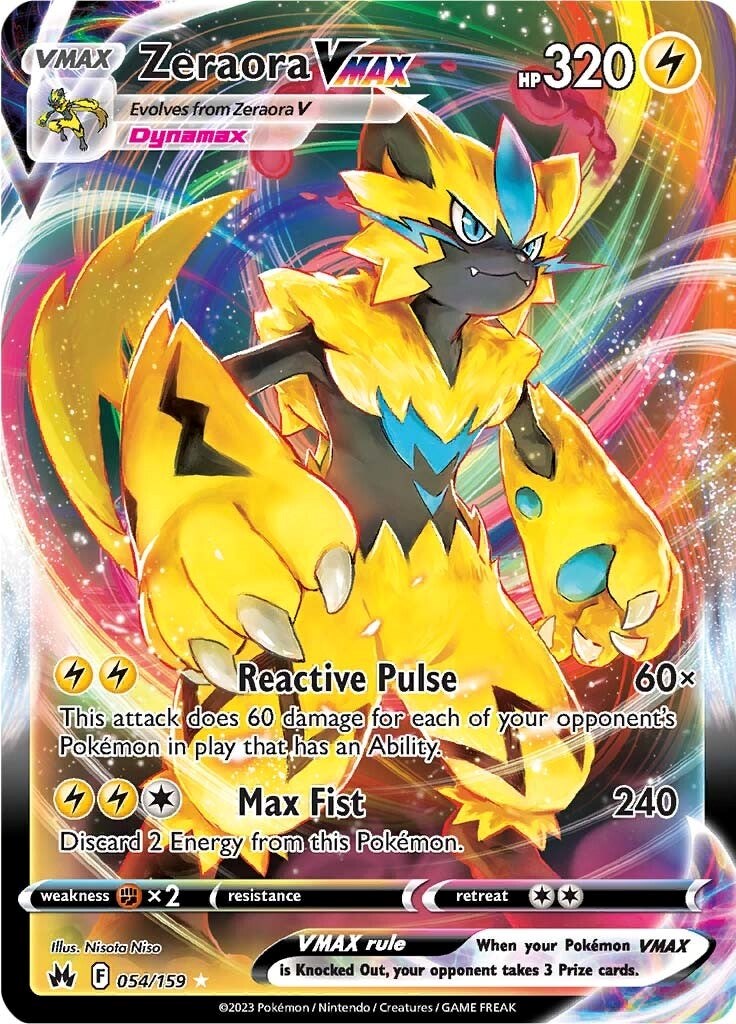 Zeraora VMAX (054/159) [Sword & Shield: Crown Zenith] | Fandemonia Ltd