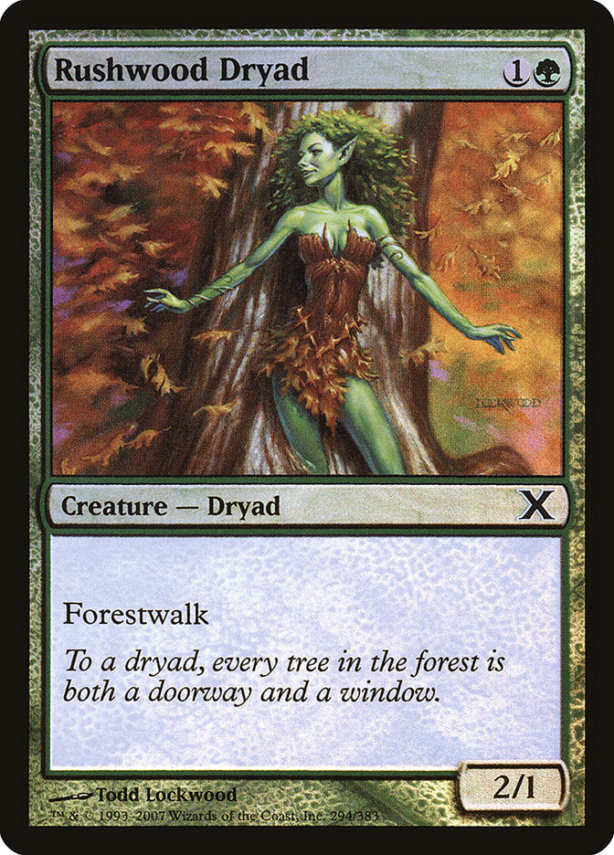 Rushwood Dryad (Premium Foil) [Tenth Edition] | Fandemonia Ltd