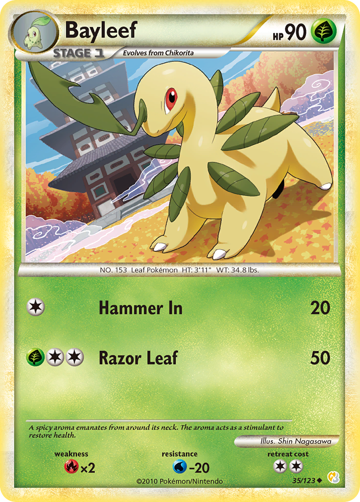 Bayleef (35/123) [HeartGold & SoulSilver: Base Set] | Fandemonia Ltd