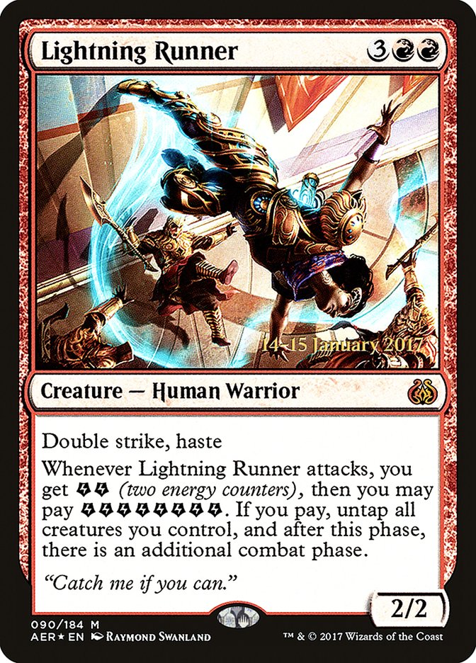 Lightning Runner  [Aether Revolt Prerelease Promos] | Fandemonia Ltd