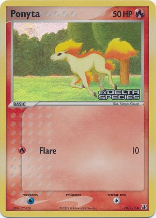 Ponyta (78/113) (Stamped) [EX: Delta Species] | Fandemonia Ltd