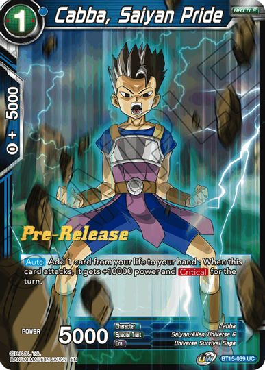 Cabba, Saiyan Pride (BT15-039) [Saiyan Showdown Prerelease Promos] | Fandemonia Ltd