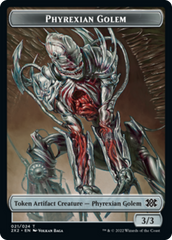 Saproling // Phyrexian Golem Double-sided Token [Double Masters 2022 Tokens] | Fandemonia Ltd