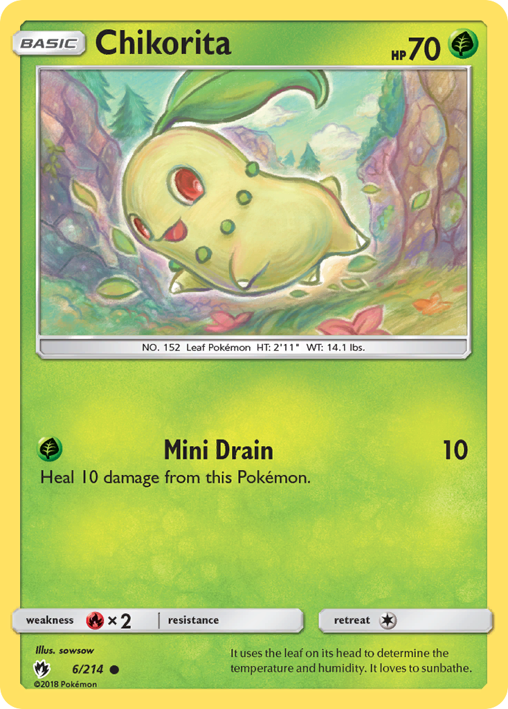 Chikorita (6/214) [Sun & Moon: Lost Thunder] | Fandemonia Ltd