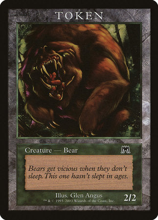 Bear Token (Onslaught) [Magic Player Rewards 2003] | Fandemonia Ltd