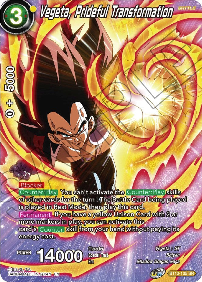 Vegeta, Prideful Transformation (BT10-105) [Theme Selection: History of Vegeta] | Fandemonia Ltd