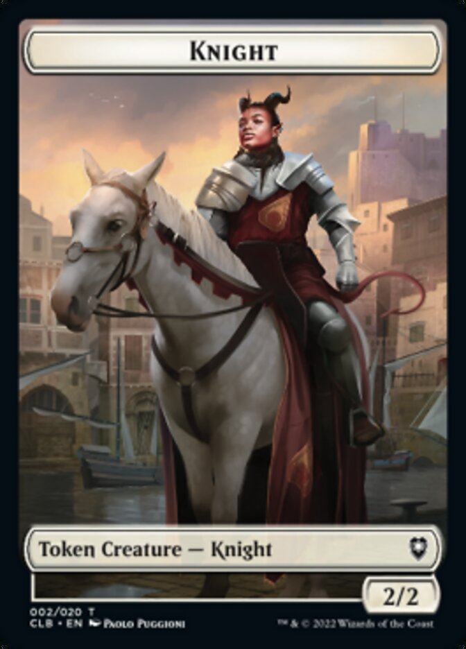 Treasure // Knight Double-sided Token [Commander Legends: Battle for Baldur's Gate Tokens] | Fandemonia Ltd